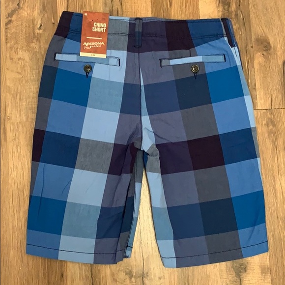 ✨NWT BOYS SZ. 8H CHINO BLUE PLAID SHORTS 🩳 ✨ - Picture 3 of 5
